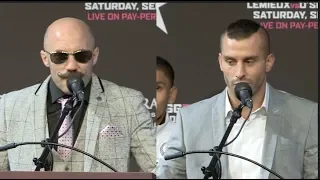 DAVID LEMIEUX & GARY 'SPIKE' O'SULLIVAN RIP INTO EACH OTHER AT FINAL PRESS CONFERENCE IN LAS VEGAS