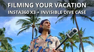 Creative 360 Vacation Shot Ideas - Insta360 X3 + Invisible Dive Case [Snorkeling, Biking, Food]