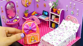 DIY Miniature Dollhouse Room ~ Rapunzel Room Decor, Backpack #2