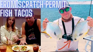 Rare Permit Fish Tacos Catch and Cook Surf Fishing Florida How to Surf Fish