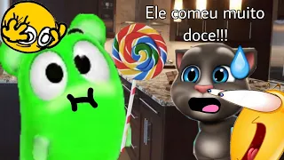 🍬Squeak em | Comer doces faz mal | Meu Talking Tom 2 | Talking Enzo🧁