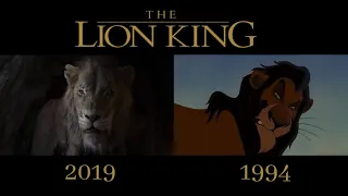 THE LION KING (1994 vs 2019) Official Trailer Comparison SIDE BY SIDE!