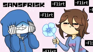 Frisk Flirts With Sans【 Undertale Comic Dub Compilation 】