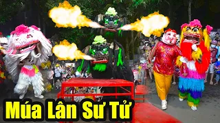 Múa Lân Sư Tử Phun Lửa Hay Nhất 2023 , Múa Lân Ông Địa , Múa Lân Tết Trung Thu