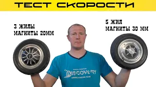 Замер скорости ГИРОСКУТЕРНЫХ мотор колес.