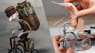 Making Up My Own Nightmare Character - The Story of "The Paperboy" | Polymer Clay Timelapse