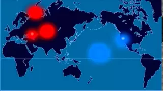 A Time-Lapse Map of Every Nuclear Explosion Since 1945 - by  Isao Hashimoto