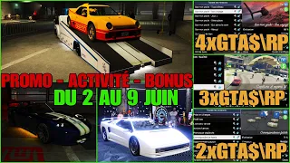 [NEWS GTA ONLINE] TOUTE LES PROMOTIONS ET ACTIVITÉS DE LA SEMAINE DU 2 AU 9 JUIN SUR GTA ONLINE