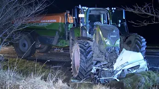 Tödlicher Autounfall im Landkreis Rostock – Kleinwagen von Traktor überrollt