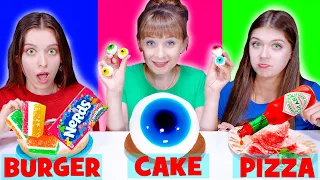 ASMR Cake VS Burger VS Pizza Food Chalenge By LiLiBu