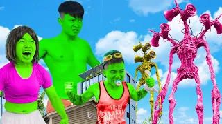 Hulk Family Vs Siren Head Boss Parody Story - BigGreenTV