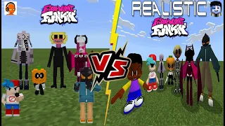 Realistic Friday Night Funkin VS Friday Night Funkin (Minecraft PE)