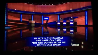 Jeopardy, only TWO for Final Jeopardy - Jessica Garsed Day 2 (10/8/19)