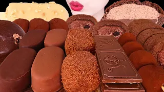 ASMR MUKBANG｜CHOCOLATE PARTY *ICE CREAM, MOCHI, CREAM BREAD, TICO, CAKE, SKIPPY 초콜릿 파티 먹방