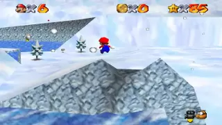 Super Mario 64 Walkthrough - Course 10 - Snowmans Land