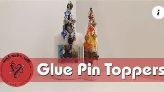Glue Pin Toppers | Adhesive Bead Pins | Blondecards_n_crafts