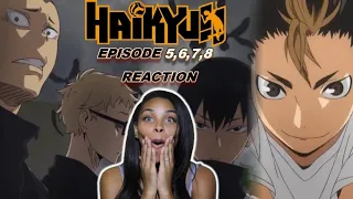 THE GREAT KING SUMMONS THE KING! THE GUARDIAN GOD! | HAIKYU!! EPISODE 5, 6, 7, 8 REACTION