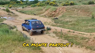 La 205 1.9d dans des terrains de 4x4!!