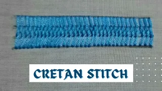 Cretan stitch | Hand embroidery tutorial for beginners | Learn basic stitching with easy method