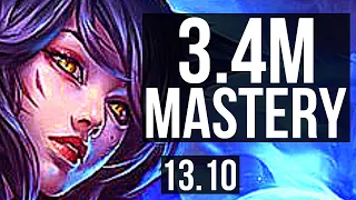 AHRI vs ANNIE (MID) | 8/0/15, 3.4M mastery, Legendary, 300+ games | KR Diamond | 13.10