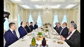 Состоялся рабочий обед Президента Ильхама Алиева с Королем Иордании Абдаллой II