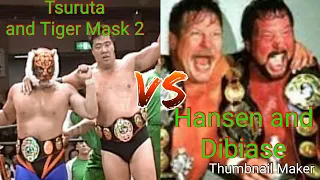 (AJPW) stan Hansen and Ted dibiase vs tiger mask 2 (mitsuharu misawa) and jumbo tsuruta