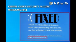 How to Fix Kernel Check Security Failure in Windows 11? | Working Tutorial | PC Error Fix