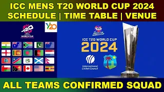 ICC Mens T20 World Cup 2024 Schedule | ICC Mens t20 World Cup | All Teams, Match, Venue, Start Date