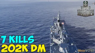 World of WarShips | Georgia | 7 KILLS | 202K Damage - Replay Gameplay 1080p 60 fps