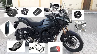 Valor acessórios nova Honda CB500X 2023