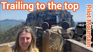 Redat Ascent and Axial CJ7 on a crawling adventure to the summit of Pilot Mountain N.C.