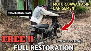 FULL RESTORATION Old Motorcycle 1996 Honda Supra 100cc , GRATIS UNTUK TUKANG BANGUNAN - Part 1