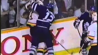 Vancouver Canucks vs Toronto Maple Leafs Brawl 1994