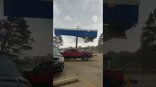 Gas Station Canopy Goes Flying as Tornado Strikes