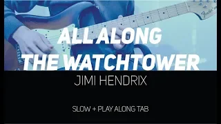 Jimi Hendrix - All along the watchtower solos (Guitar lesson with TAB)