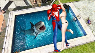 GTA 5 Water Ragdolls | SPIDERMAN Jumps/Fails ep.36 (Funny Moments)