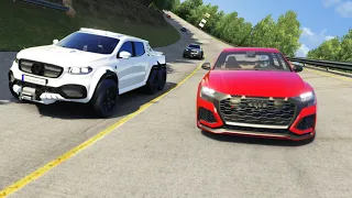 Audi RS Q8 vs Mercedes-Benz X-Class Carlex EXY Monster X 6X6 at Monza Full Course