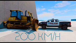 BULLDOZER vs Dodge Ram TRX 💥 200 km/h 💥 BeamNG.drive CRASH test