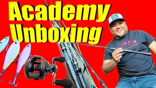 Unboxing Academy Fishing Rods, Reel, Lures, and Tackle Boxes | Great Fishing Gear from Academy