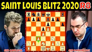 GM Magnus Carlsen vs. GM Leinier Dominguez || Saint Louis Blitz 2020 || Round 8 || IM Roderick Nava