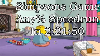 The Simpsons Game Any% Speedrun in 2:21:50