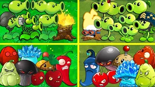 All PEA & Other Plants PVZ 1 vs PVZ 2 - Which Team Plant Will Win?