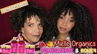 Mielle Organics Pomegranate & Honey Line | Wash n' Go + Day 3 Hair!