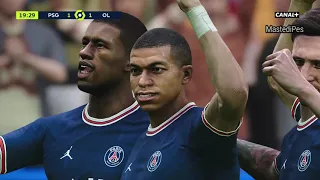 PES 2021 | PSG VS Olympique Lyon Ligue 1 Uber Eats 2021/22 | Full Match Ft Messi Mbappe Neymar