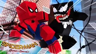 SPIDER-MAN HOMECOMING -  MINECRAFT ADVENTURE - SPIDER-MAN vs VENOM!