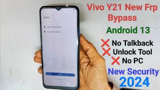 Vivo Y21T Frp Bypass Android 13 New Method 2024 || Vivo V2135 Frp Unlock Without PC