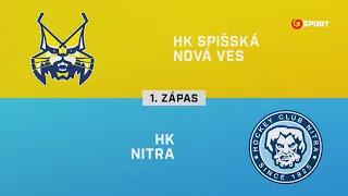 1. zápas finále play-off Spišská Nová Ves – Nitra 2:3 (HIGHLIGHTY)
