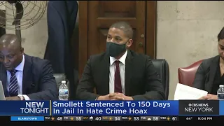 Actor Jussie Smollett sentenced to 150 days in jail in hate crime hoax