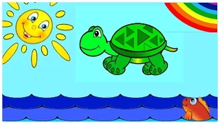 Learn Colors with GREEN TORTOISE - Children's Interactive Educational Videos: Kid's Lessons