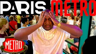 Navigating The Chaotic Parisian Metro - Easy to get Lost!! (Raw Footage)